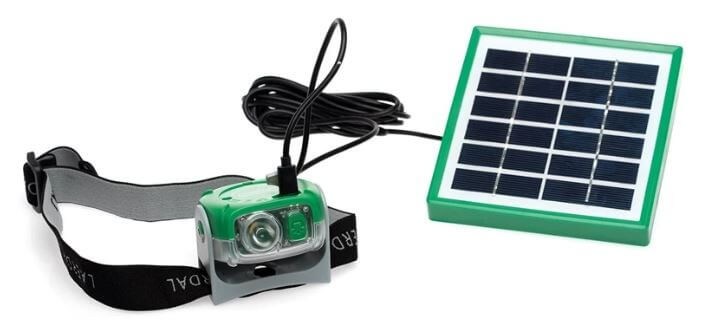 Solar headlamp light